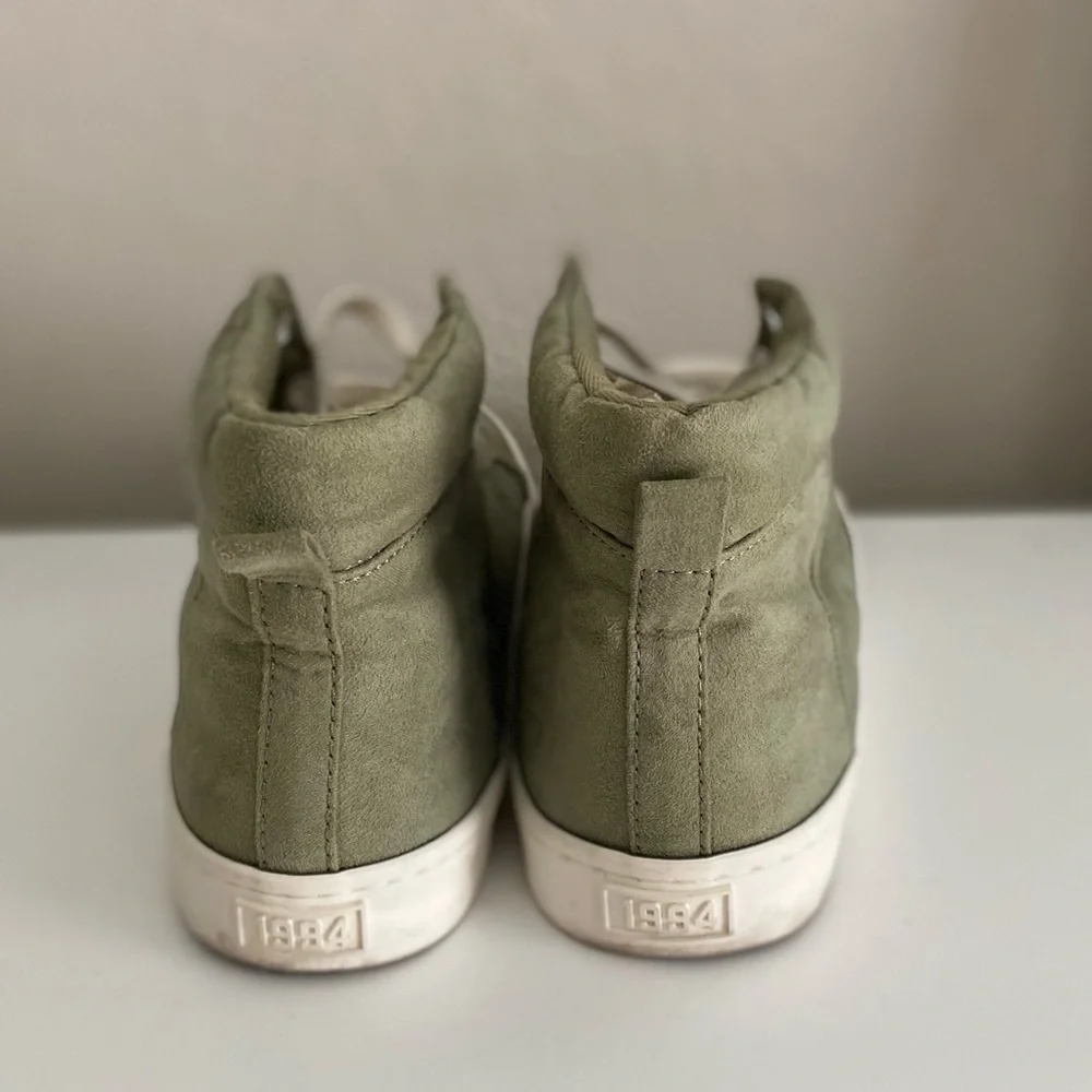 Olive High Top Sneakers - Picture 5 of 6